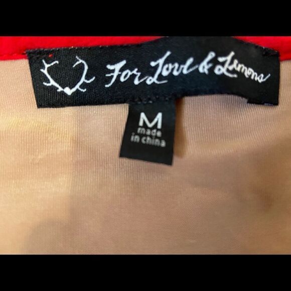 VICTORIA’S SECRET FOR LOVE & LEMON RED LACE TOP - Picture 7 of 8